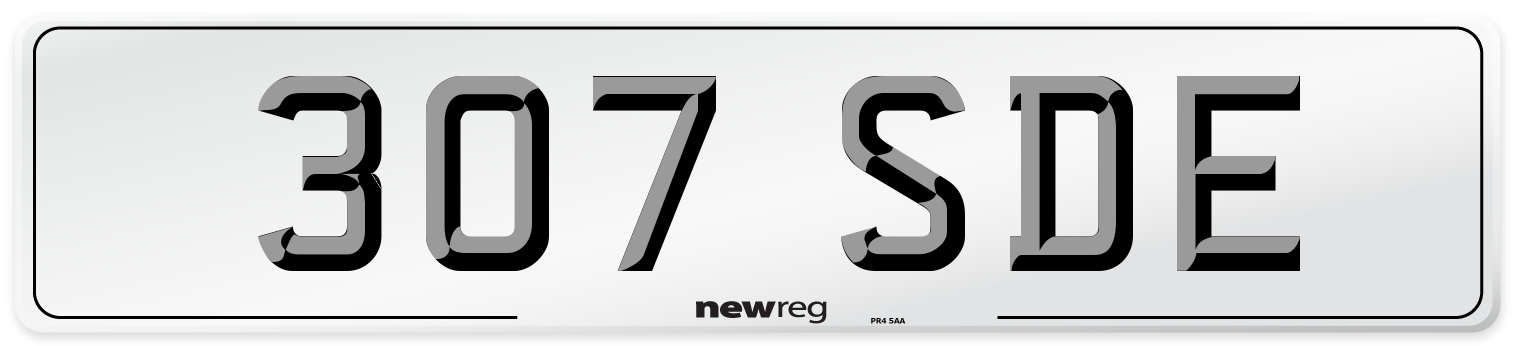 307 SDE Number Plate from New Reg
